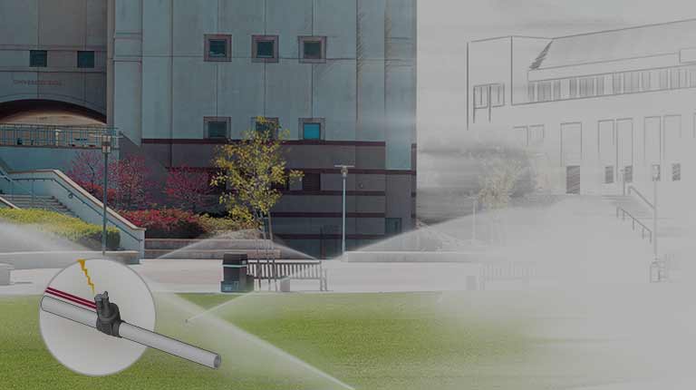 Sistema de irrigação de campus universitário