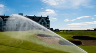 Carnoustie Golf Course With Hunter Rotor Sprinkler