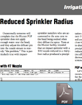 Reduced Sprinkler Radius